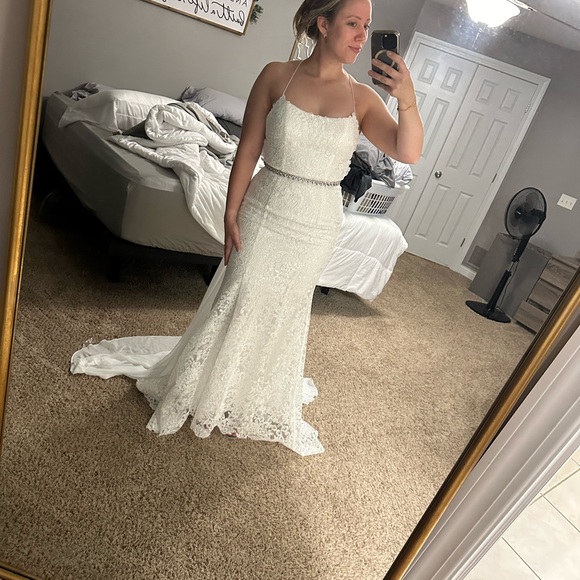 Lulus Luxe Bridal Remarkable Moment Dress Size 6 - Picture 3 of 7